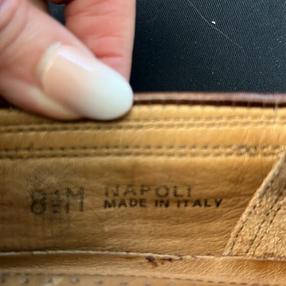 Bally Napoli Navy Brown nubuck leather loafers Made in Italy Size 8.5 main image 8